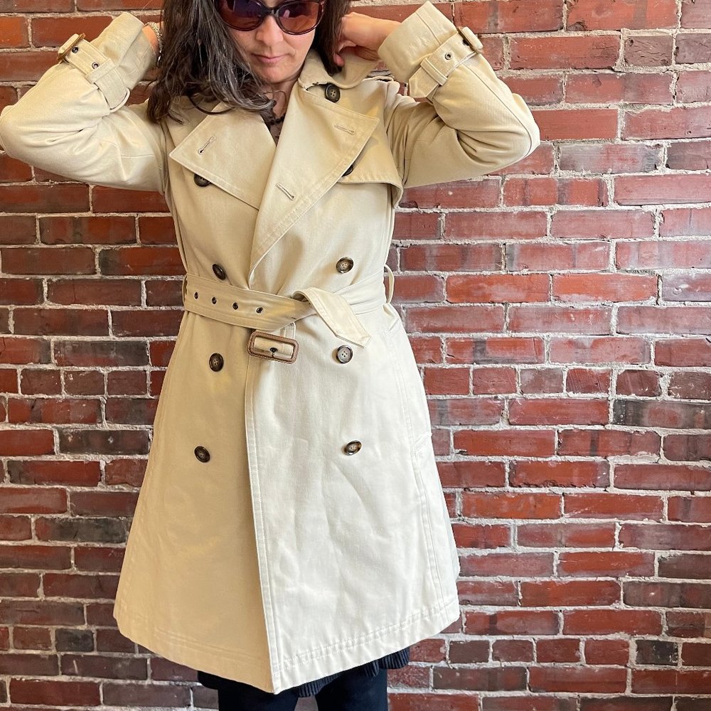 French Connection FCUK Tokyo Japan custom design SAMPLE belted trench coat